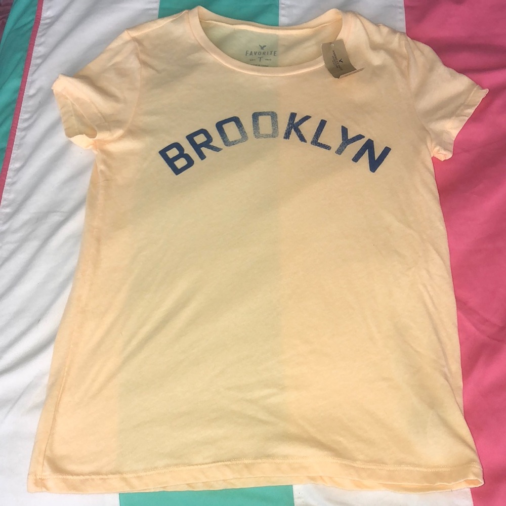 New Brooklyn American Eagle yellow T shirt